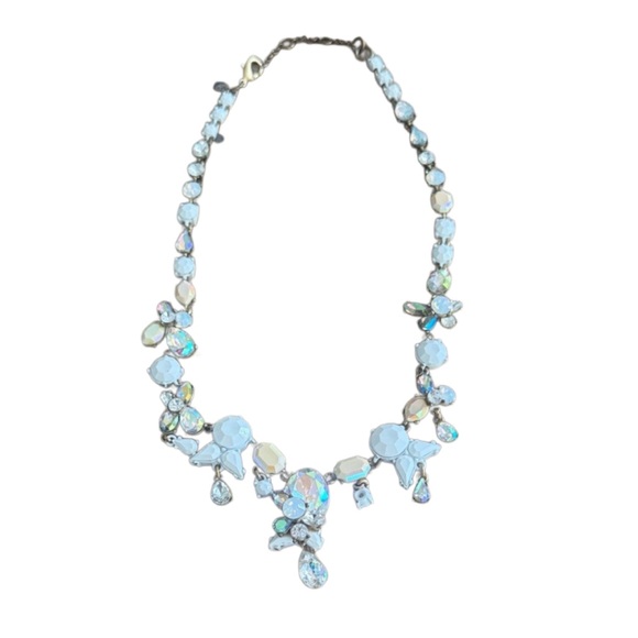 J. Crew Iridescent White and Gold Necklace - Picture 1 of 4
